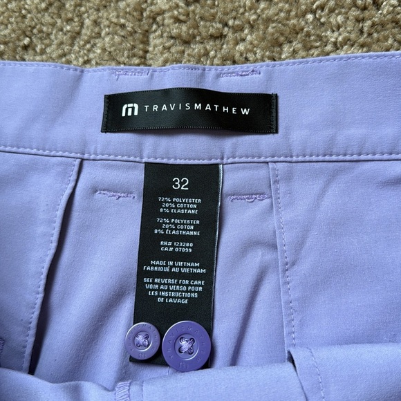 Travis Mathew Open to Close Tech Chino Shorts Imperial Purple - Picture 6 of 8